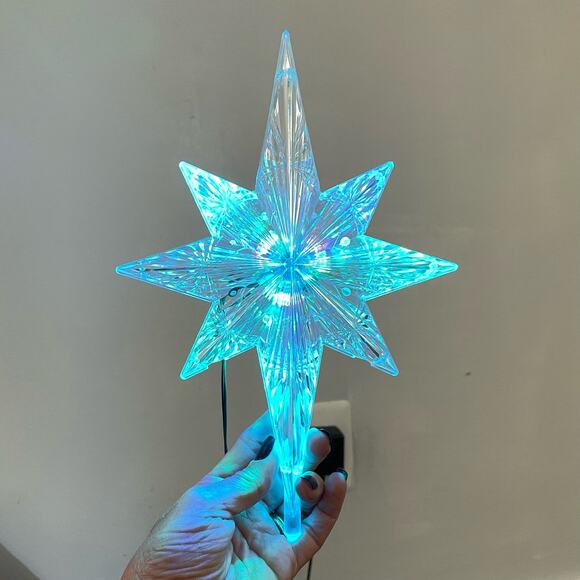 LED Bethlehem Star Tree Topper Ornament Color Changing Christmas Lights Accent - Picture 1 of 16